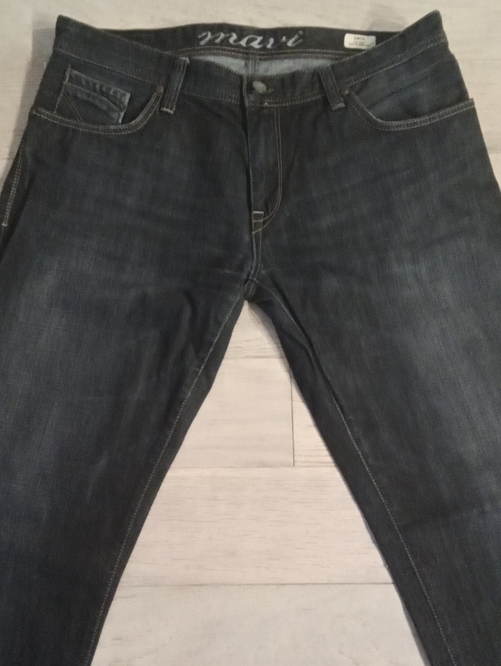 Mavi Zach Straight Leg Low-Rise Dark Indigo Jeans 38/34